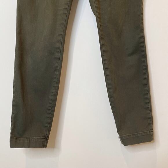 J.Crew Dannie Jeans Back Zipper Cropped Stretch Trip Dark Loden Olive Green 8 - Picture 5 of 14